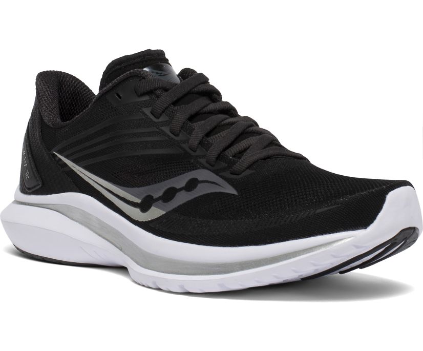 Women's Saucony Kinvara 12 Running Shoes Black / Silver | Singapore 168SGLO